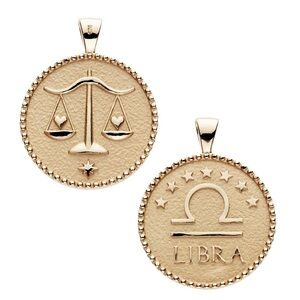 Jane Win Libra Zodiac Original Large Pendant Coin
